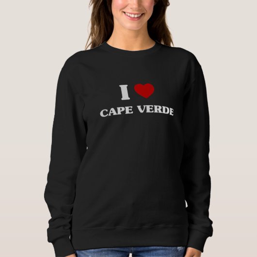 Cape Verde I Heart Cape Verde Souvenir I Love Cape Trui (Voorkant)