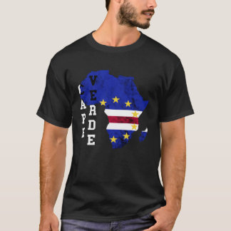 Cape Verde Map Cape Verdian Roots Archipelago Isla T-shirt