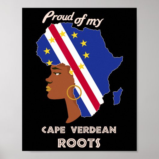 Cape Verdean Roots Black History Maand Vrouwen Poster (Voorkant)
