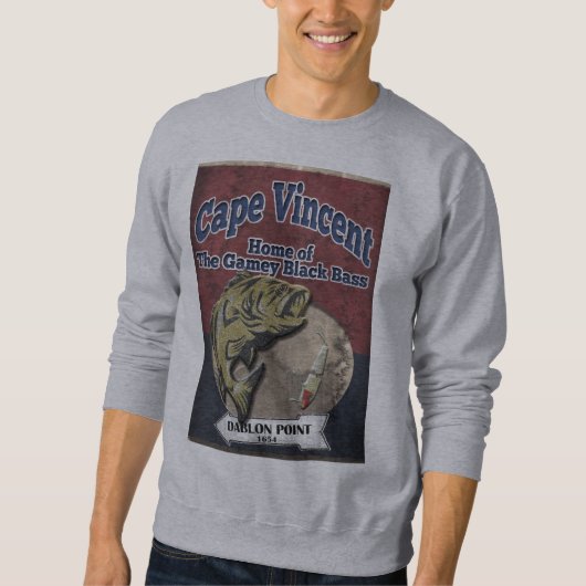 Cape Vincent Black Bass Sweat Shirt (Voorkant)