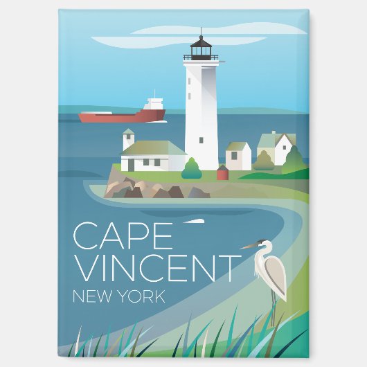 Cape Vincent, New York Koelkastmagneet Magneet (Voorkant)