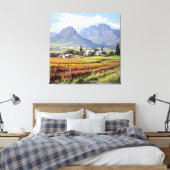 Cape Winelands Boland Landschap Zuid-Afrika Scène Canvas Afdruk (Insitu (Slaapkamer))