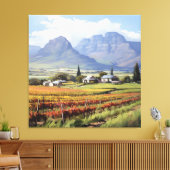 Cape Winelands Boland Landschap Zuid-Afrika Scène Canvas Afdruk (Insitu (Woonkamer))