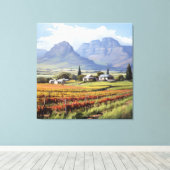 Cape Winelands Boland Landschap Zuid-Afrika Scène Canvas Afdruk (Insitu (Houten vloer))