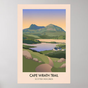 Cape Wrath Trail Lange Afstand Wandelpad Reizen Poster