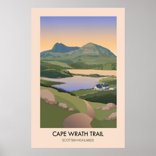 Cape Wrath Trail Lange Afstand Wandelpad Reizen Poster (Voorkant)