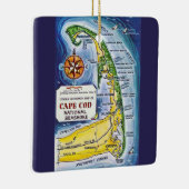 CapeCod  kaart Keramisch Ornament (Rechts)