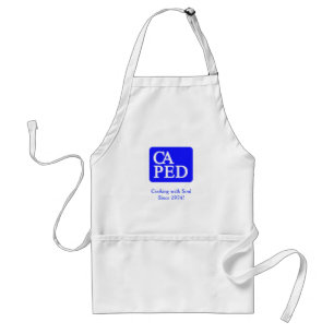 CAPED APRON WHITE new Standaard Schort