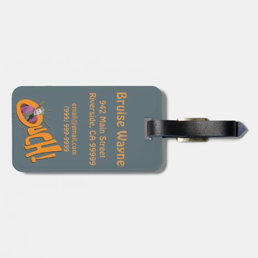 Caped Crusader Batman Bagagelabel (Achterkant horizontaal)