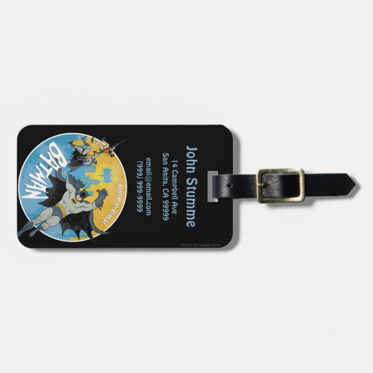 Caped Crusader Batman Bagagelabel (Voorkant horizontaal)