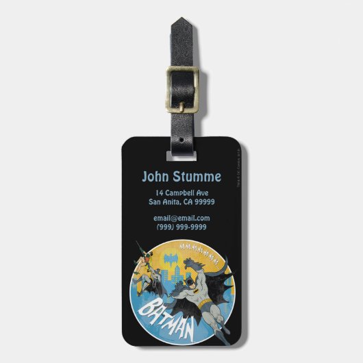 Caped Crusader Batman Bagagelabel (Voorkant verticaal)