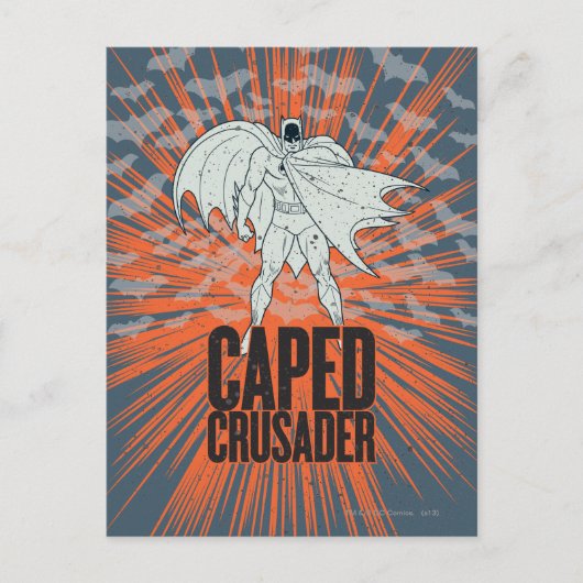 Caped Crusader Grafisch Briefkaart (Voorkant)