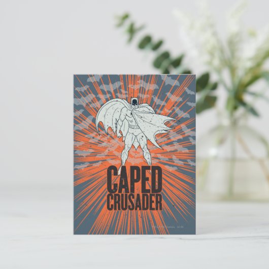 Caped Crusader Grafisch Briefkaart (Staand voorkant)