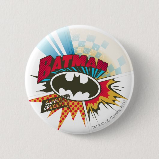 Caped Crusader Ronde Button 5,7 Cm (Voorkant)