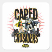 Caped Crusaders Afbeelding Vierkante Sticker (Voorkant)