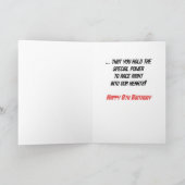 caped superheld kleinzoon 8e verjaardag kaart (Binnen)