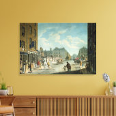 Capel Street with the Royal Exchange, Dublin, 1800 Canvas Afdruk (Insitu (Woonkamer))