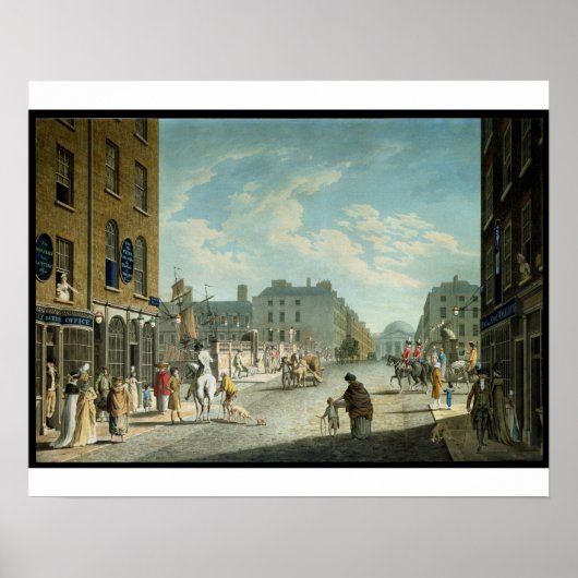 Capel Street with the Royal Exchange, Dublin, 1800 Poster (Voorkant)