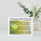 Caper Berry Filthy Martini Recept Briefkaart (Staand voorkant)