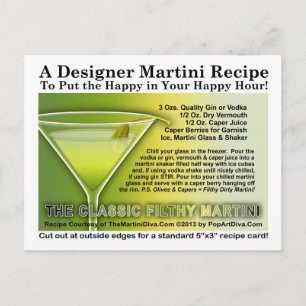Caper Berry Filthy Martini Recept Briefkaart