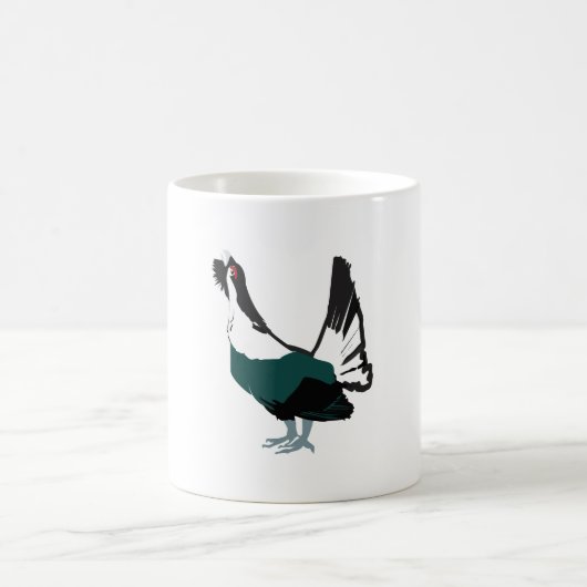 Capercaillie bird Art Classic White Mok (Center)