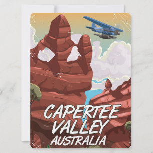 Capertee Valley Australië reisposter Kaart