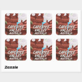 Capertee Valley Australië reisposter Vierkante Sticker (Vel)