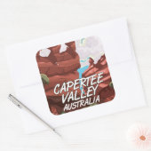 Capertee Valley Australië reisposter Vierkante Sticker (Envelop)