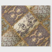 Capetian Elegant Quilt 15 Oude Fransen Cadeaupapier (Vlak)