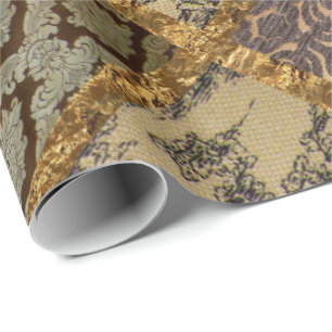 Capetian Elegant Quilt 15 Oude  Fransen Cadeaupapier