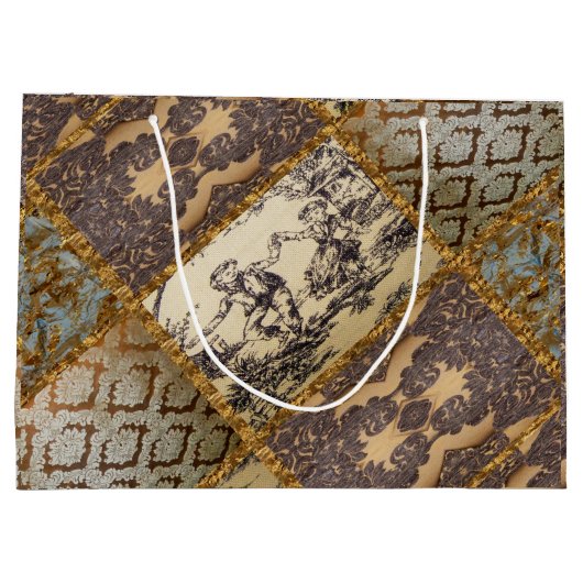 Capetian Elegant Quilt 15 Oude Fransen Groot Cadeauzakje (Achterkant)