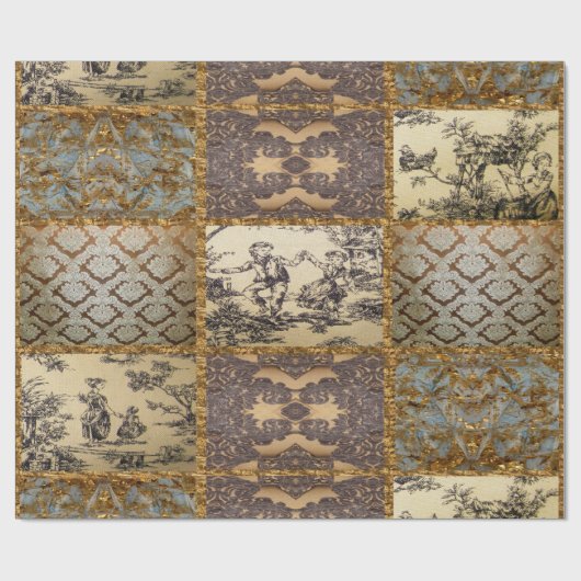 Capetian Elegant Quilt Cadeaupapier (Vlak)