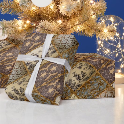 Capetian Elegant Quilt No 5 French ToileT Cadeaupapier (Feestdagen)