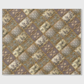 Capetian Elegant Quilt No 5 French ToileT Cadeaupapier (Vlak)