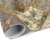 Capetian Elegant Quilt No 5 French ToileT Cadeaupapier (Rol Hoek)