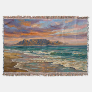 Capetown Bold colors, fine oil painting Deken