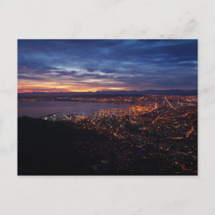 Capetown 's nachts briefkaart