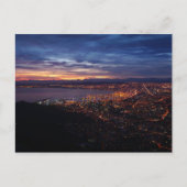 Capetown 's nachts briefkaart (Voorkant)