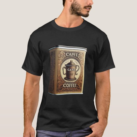 Capfe Coffee Co. Ouderwetse Koffieblik T-shirt (Voorkant)