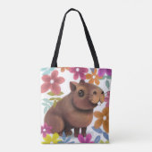Capibara afdrukken. tote bag (Achterkant)