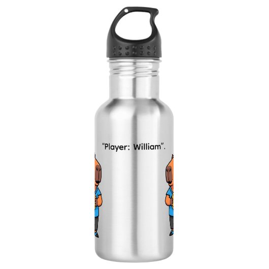 Capibara Arcade Gamer Water Bottle Waterfles (Voorkant)