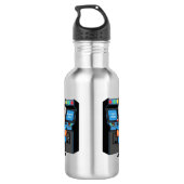 Capibara Arcade Gamer Water Bottle Waterfles (Achterkant)