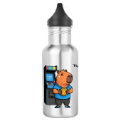 Capibara Arcade Gamer Water Bottle Waterfles (Links)
