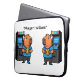 Capibara Arcade Retro Laptop Sleeve (Voorkant Links)