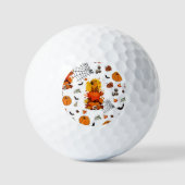 Capibara Halloween. Heksenpompoen. Golfballen (Voorkant)