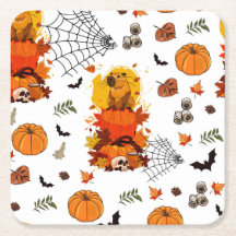 Capibara Halloween. Heksenpompoen.