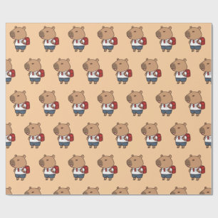 capibara-inpakpapier   Leuk en grillig cadeau Cadeaupapier