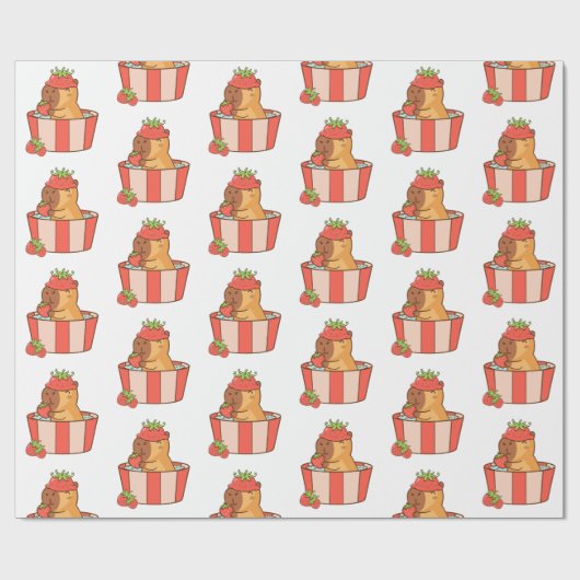 capibara-inpakpapier | Leuke dierlijke gift wrap Cadeaupapier (Vlak)