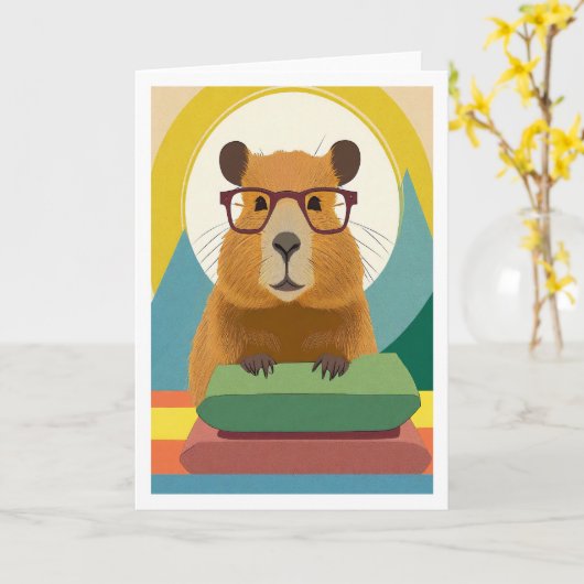 Capibara Kaart (Gele Bloem)