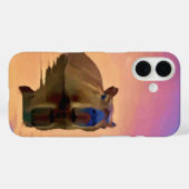 Capibara komt uit een rustig lichaam van water Case-Mate iPhone case (Achterkant (horizontaal))